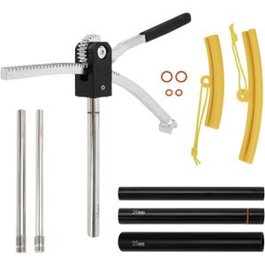 Dirt Bike Tire Changing Tool Kit Fits for Dirt Bikes Motocross Enduro 16" to 21" Wheels, Portable Tire Changer Includes 15/17/20/25mm Axles, Black
