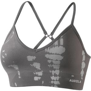 AUROLA Serpent Seamless Sports Bras for Women,Backless Padded Strappy Workout Gym Yoga Crop Tops (Medium)