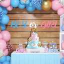 33 Pcs Bear Gender Reveal Cake Toppers, Pink and Blue Bear Cake Decorations with Stars, Pearl Balls, We Can Bearly Wait Cake Topper for Baby Shower, Boy or Girl, He or She Gender Reveal Party