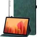 ALILANG Tablet Case for Samsung Galaxy Tab S2 9.7 inch (SM-T813/T815 /T819) with Stylus, Multiple Viewing Angles Premium PU Leather Stand Cover Galaxy Tab S2 9.7 Case-Green