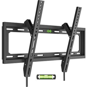 USX Mount UL Listed TV Mount Low Profile for Most 26-60" Flat Screen LED, LCD, Curved TVs, TV Wall Mount Bracket Tilt VESA 400x400mm- Up to 99lbs, Quick Lock and Release to Mounts on 12" 16" Stud