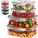 6 Pack Large Food Storage Containers with Lids (85oz/50oz/34oz) –BPA-Free Reusable Thicker Plastic Freezer Safe Storage Containers, Airtight & Leakproof Kitchen Meal Prep Containers for Food, Pack of 2