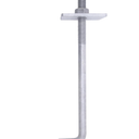 HROMIGRY 5/8” x 8” Concrete Anchor Bolts (10 Pack) L Shaped, HotDip Galvanized