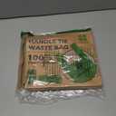YORJA 1.6 Gallon Tie Handles Compost Trash Bags 120 Food Scrap Bags, Compostable Kitchen Waste Bags with Europe EN13432 & ASTM D6400 Certified