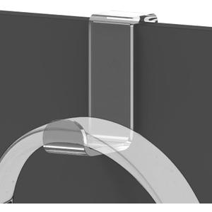 GEEKRIA Acrylic Cubicle Wall Hooks for Headphones, Headphone Hook Holder, Headsets Hanger Compatible with Bose, Sony, Sennheiser, ATH, AKG, JBL, Beats (Clear)