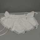 Rooscier Women's Straps Knotted Front Sleeveless V Neck Cute Peplum Sexy Cami Top White X-Large