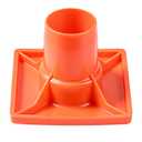 100 Pack Rebar Caps Construction Impalement Premium Safety Cap Fits #3 to #11 Rebar T-Post Caps Plastic Orange Square Type for Job Site Fall & Impalement Protection