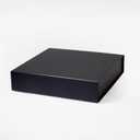 Geoto 11 x 11 x 2.5in | 28 x 28 x 6.4cm Medium Square Shallow Luxury Rigid Foldable Magnetic Closure Collapsible Gift Packaging Boxes (Black)