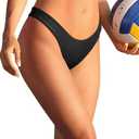 Yonique Women Thong Bikini Bottom Bathing Suit Bottom S