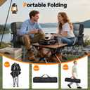 Camping Chairs, 2 Pack Oversized Heavy Duty Fully Padded Outdoor Folding Chairs with Cup Holder, Cooler Bag and Side Pocket, Support 400 LBS, Carry Bag Included, Versatile for Sports,Outdoors & Lawns
