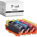 F-INK Full Refillable Ink Cartridge Replacement For HP 564 564XL Ink,Works With Deskjet 3070A 3522 3526 Photosmart 5510 5511 5514 5515 5522 6510 b109a b109n b11 b209a b210a Printer