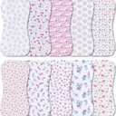 10-Pack Burp Cloths for Baby Boys and Girls - Organic Baby Burp Cloth,Baby Washcloths, Burp Rags, Large Neutral Burp Clothes for Newborn (Multicolor-o)