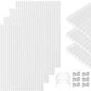 Polycarbonate Greenhouse Panels 14 Pack 4'x 2'x0.16 Twin-Wall UV-Protected All Weather Plastic Roof Panel Clear Replacement Sheets for Garden Fences, Furniture DIY,Outdoor Roofing