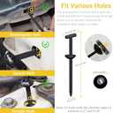 Upgraded Nylon Universal Cable Tie Buckles, Nylon Zip Ties Holders Kit, Automotive Zipper Clips Self-Locking T Rivet Zipties for Car Fender Trunk Bumper Repair, Home & Garage Patent Pending