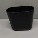 iDesign Small Slim Plastic Bathroom Can, Garbage Can for Bedroom, Office, Desk, Dorm, Black
