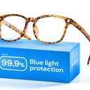 Gaoye Blue Light Glasses for Computer & Gaming - Anti UV Ray Lenses, Scratch-Resistant & Comfort Fit (Medium, *Turtle)