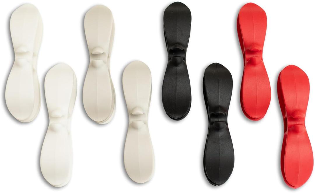 CORDSY Appliance Cord Wrap - Adhesive Cord Wrapper for Appliances - Stick-On Bundler for Appliance Cords (Pack of 8, Black, Red, & White)