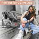 Wristlet Keychain Wallets for Women RFID Blocking Credit Card Holder Small Zipper Coin Purse Change Pouch with ID Window and Detachable Wrist Strap Khaki Black Checkered