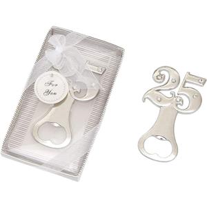 20 PCS Bottle Openers Silver Wedding Favors Decorations, 25 Shaped, Gift Box Party Supplies, Silver Wedding, 25th Anniversary, 25 Birthday Party,Party Favors