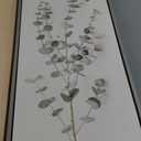 Kate and Laurel Eucalyptus Botanical I Framed Linen Textured Canvas Wall Art by The Creative Bunch Studio; 18x40 Gray; Decorative Plant Art