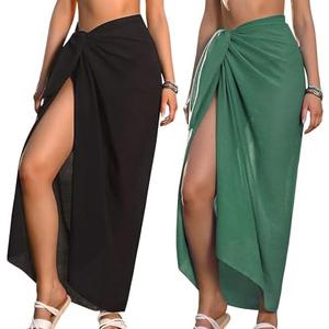 Rossopesca Women's Swimsuit Cover Up Sarong Pareo Wraps for Women Beach Coverup Bikini Bathing Suit Swimsuit Scarf One Size