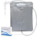 CIRCA AIR Bedside Shower - 2.5 GL Silver Portable Water Shower Bag For Hair Washing In Bed. Use With Inflatable Hair Washing Basin, Shampoo Basin, Bathtub For Elderly