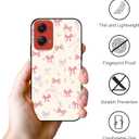 2 Pack Pink Bow Phone Case for Motorola Moto G Stylus Only for 5G 2024 6.7",Cute Kawaii Ribbon Bowknot Floral Flower Pattern Cases Aesthetic Design,TPU Bumper Protective Cover for Girls Women