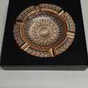 Vintage Metal Ashtray - Luxury 6 Slot Cigar Holder for Indoor Outdoor Use - Rose Gold