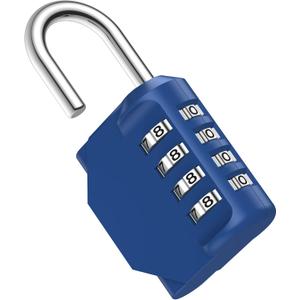 Puroma Combination Lock 4 Digit Waterproof Locker Locks Secure Outdoor Padlock for Gym Lockers, Toolboxes, Gates, Fences, Storage, Sports Locker, Cabinets (Blue)