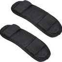 2 Pack Black Shoulder Strap Pad, Breathable & Lightweight Removable Luggage Bags Shoulder Strap Pads Comfortable & Adjustable Fastener Cushions for Shoulder Bags