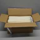 Baquler 100 Pcs Flameless Taper Candles Battery Operated Bulk 12.4 Ivory LED Taper Candles Flickering LED Candlesticks for Wedding Advent Halloween Christmas Party Decor