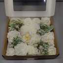 Ling's moment Fake Flowers Box, Faux Artificial Greenery Stems Foam Roses Dahlia Silk Peony Fabic Flower for Centerpieces Bouquet Wedding Vase Floral Arrangement Decoration, Ivory & Sage, Grand Combo