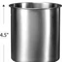 Stainless Steel Utensil Holder - Utensil Caddy, Weighted Base for Stability - Utensil Crock and Countertop Utensil Organizer, Stainless Steel Caddy