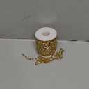 YOUBEIYEE 10 Meters Gold Plated Jewelry Chains Bulk Aluminum Chain for Jewelry Making Flat Paperclip Chain Roll