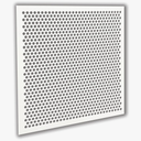 2'x2' White Plastic Perforated Tile with 1/2" Diameter Holes, 3 Pcs