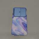 GVIEWIN for Samsung Galaxy S26 Plus Case,[Slide Camera Cover & Built-in Screen Protector] [Military-Grade Shockproof] Marble Rugged Full Body Protection Phone Case for S26+ Plus 6.7",Aurora/Azure Blue