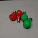 Red Green Light Bulbs - [ 4 Pack ]- 9W60W Equivalent E26 Base LED Colored Light Bulb for Festivals Party Christmas Bar Events Home Decor (2 Red & 2 Green)