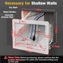 in-Wall TV Box with Flange for Home Theater Installation, 11.9" x 8.4" Cord Hider for Wall Mounted TV, with 2 Outlets, Cable Bracket, LV Cable & 1-1/2" ENT Entrance, Ideal for New or Retrofit Job