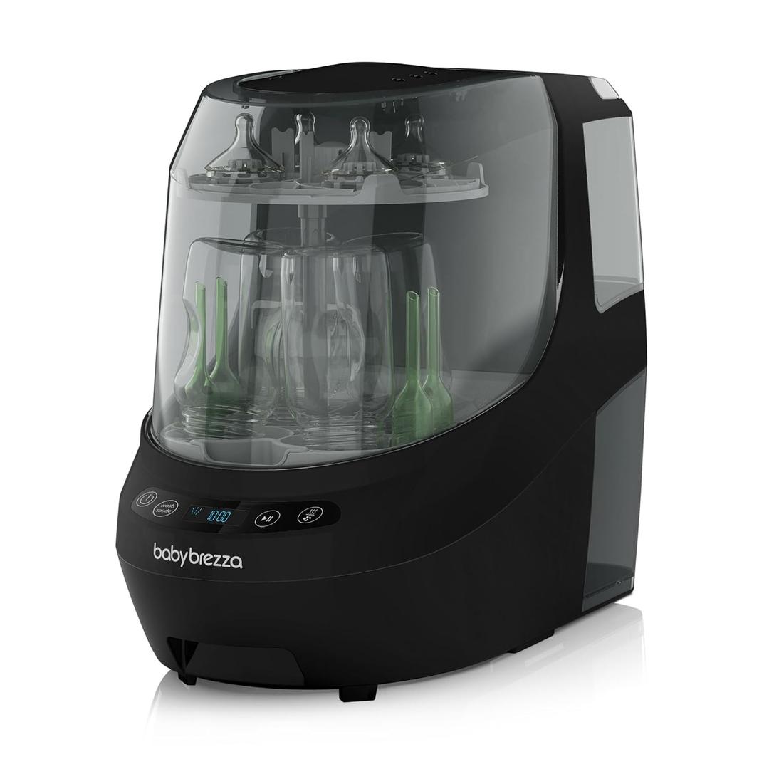 Baby Brezza Bottle Washer Pro - Baby Bottle Washer, Sterilizer + Dryer - All in One Machine Cleans Baby Essentials like Bottles + Pump Parts Appliance to Replace Bottle Brushes & Drying Racks, Black