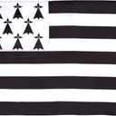 AZ FLAG - Brittany Flag - Large 5x8 Ft - 100D Polyester French Region Of Bretagne Big Banner with Two Metal Grommets - Fade Resistant - Vivid Colors - 5' x 8' Feet - 250x150 Cm