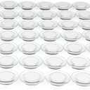 Fridge Magnets - 42 Pack Strong Refrigerator Magnets, Heavy Duty Small Magnets for Whiteboard, Locker, Crafts, Office, Classroom Use - Clear Decorative Cute Round Mini Magnet for Fridge (White)