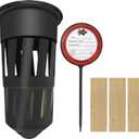 Pestoptek 6 Pack Termite Monitoring Bait Stations, Compatible with Trelona Termite Bait, Included Wood Blocks for Garden, Farms, Detects Termite Activity (NO TERMITICIDE Included)