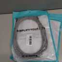 2 x 26FT 60W USB C to USB C Right Angle Fast Charging Cable,Long Cord Nylon Braided, Type C Charger Cord for,Apple-iphone 15,Sam-sung GalaxyS24 S23 S22 A15,iPad Pro/Air,Pixel 5/4 XL,One-Plus 8T,PS5 (Grey)