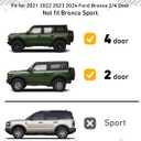 Aluminum Tailgate Table for 2021-2026 Ford Bronco 2/4 Door, No-Drill Foldable Rear Door Molle Panel Table & Cargo Shelf, Rust-Proof Lightweight Storage Rack, Fits Base/Big Bend/Badlands