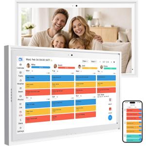 15.6 Inch Digital Calendar Touchscreen, Smart Family Electronic Calendar & Wall Planner with Schedule, Chore Chart, Meal Planner, Tasks, Wall & Desk Display, Digital Picture Frame Mode, 15.6 Large Screen