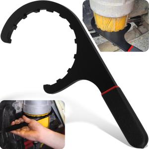 61060 Diesel Fuel Filter Wrench for Paccar, Oil Filter Removal Tool, Metal Filter Water Separator for Kenworth, Peterbilt & Cummins Diesels, 4.6 inch (Black)