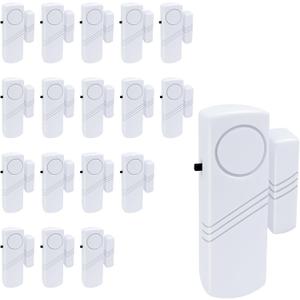 Door Window Alarm, 90DB Door Alarms for Kids Safety, Door Window Burglar Alarm, Window Pool Alarms for Home, Apartments, Offices, Hotel Rooms (18 Pack)