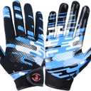Shooting Stars Series Kids Football Gloves - Youth Sticky Receiver Glove with Excellent Grip, Breathable & Strechy, Best Gift for Boys, Girls, Football Fans
