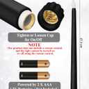 Funtery 48 Pcs Flameless LED Taper Candles Battery Operated Candles Bulk Realistic LED Candlesticks Flickering for Wedding Church Graduation Party Home Decor(Black,Classic Style)