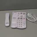 Big Button Phone for Seniors, Corded Landline Telephone with Handsfree Function and 9 Groups of Memory, One-Touch Dialling,Suitable People with Vision Disorders/Hearing Damage (EX-LD-858HF)